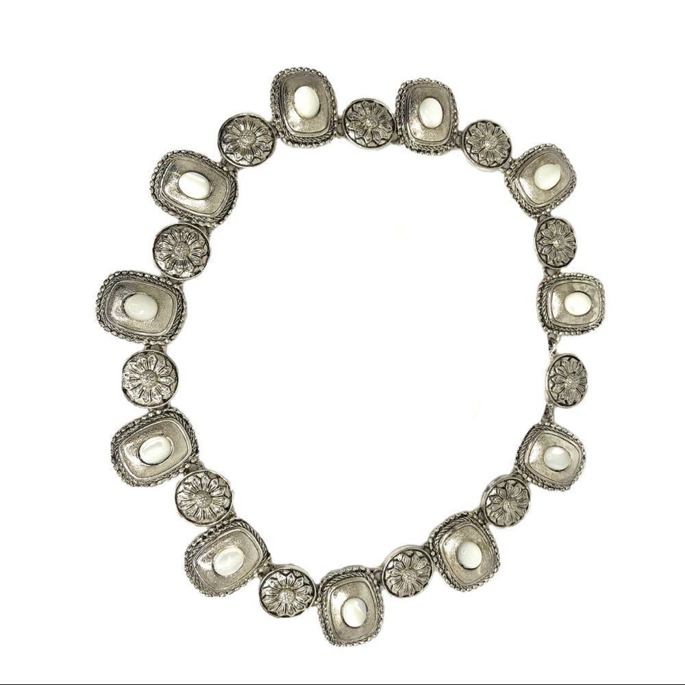 Antique style concho beaded necklace‎